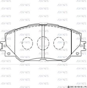 Advics A1N129 - Brake Pad Set, disc brake autospares.lv