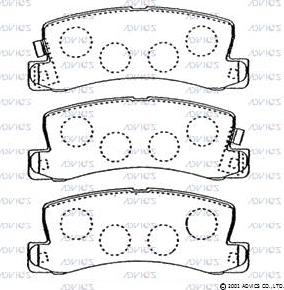 Advics A2N094 - Brake Pad Set, disc brake autospares.lv