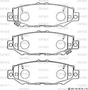 Advics SN661P - Brake Pad Set, disc brake autospares.lv