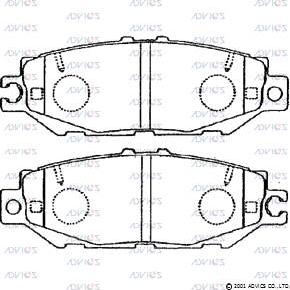 Advics SN661E - Brake Pad Set, disc brake autospares.lv