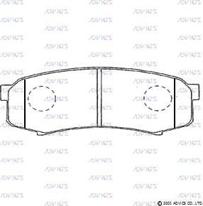 Advics SN120 - Brake Pad Set, disc brake autospares.lv