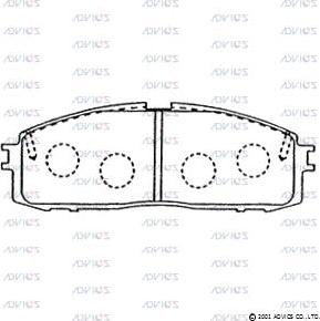 Advics SN764 - Brake Pad Set, disc brake autospares.lv