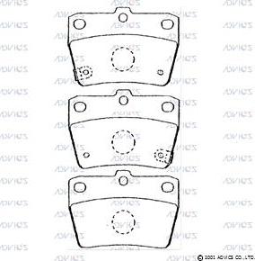 Advics SN294P - Brake Pad Set, disc brake autospares.lv