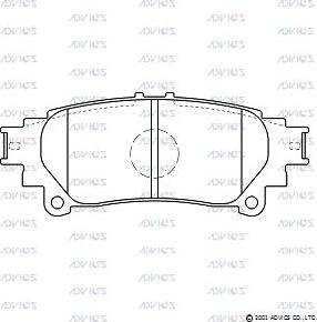 Advics SN151 - Brake Pad Set, disc brake autospares.lv