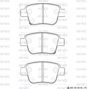 Advics A2N191 - Brake Pad Set, disc brake autospares.lv