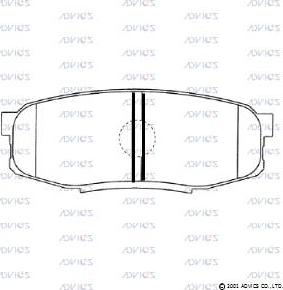 Advics SN140 - Brake Pad Set, disc brake autospares.lv