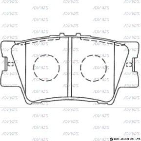 Advics A2N130 - Brake Pad Set, disc brake autospares.lv