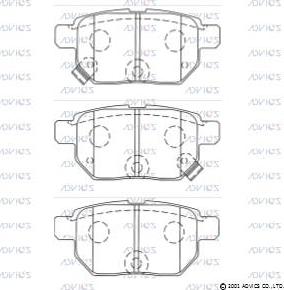 Advics A2N232 - Brake Pad Set, disc brake autospares.lv