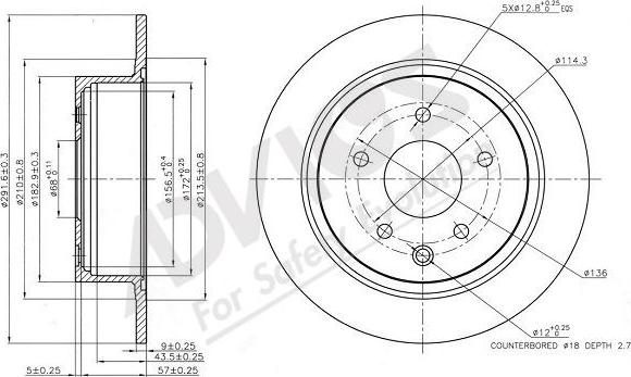 Advics B6R074B - Brake Disc autospares.lv