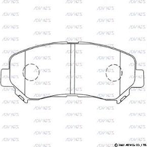 Advics B1N094 - Brake Pad Set, disc brake autospares.lv