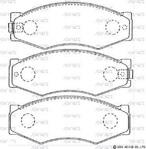 Advics B1N004 - Brake Pad Set, disc brake autospares.lv