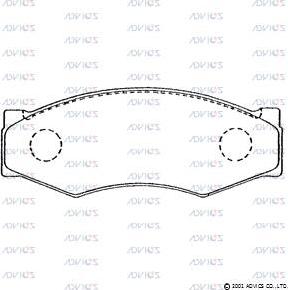 Advics B1N003 - Brake Pad Set, disc brake autospares.lv