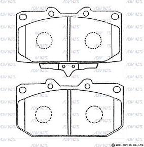 Advics SN105P - Brake Pad Set, disc brake autospares.lv