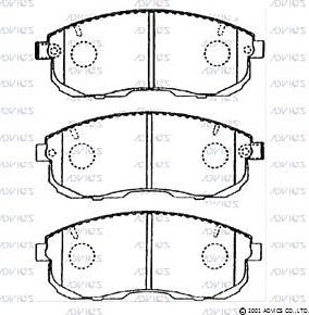 Advics B1N019 - Brake Pad Set, disc brake autospares.lv