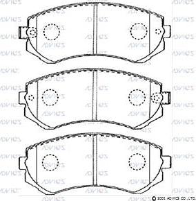 Advics B1N018 - Brake Pad Set, disc brake autospares.lv