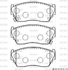 Advics B1N017 - Brake Pad Set, disc brake autospares.lv