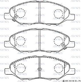 Advics B1N234 - Brake Pad Set, disc brake autospares.lv