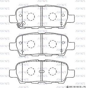 Advics B2N064 - Brake Pad Set, disc brake autospares.lv