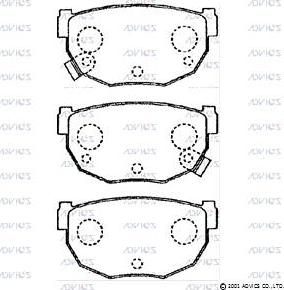 Advics B2N016 - Brake Pad Set, disc brake autospares.lv