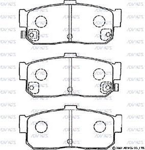 Advics B2N022 - Brake Pad Set, disc brake autospares.lv