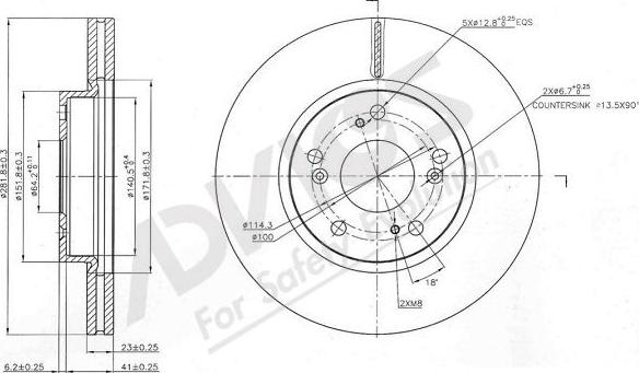 Advics C6F110B - Brake Disc autospares.lv