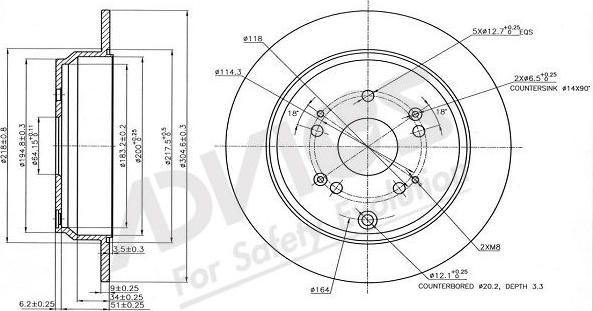 Advics C6R080B - Brake Disc autospares.lv