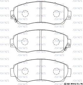 Advics SN444P - Brake Pad Set, disc brake autospares.lv