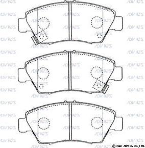 Advics C1N016 - Brake Pad Set, disc brake autospares.lv