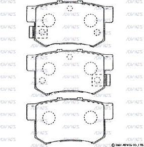 Advics C2N015 - Brake Pad Set, disc brake autospares.lv