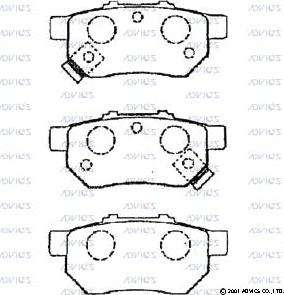 Advics SN427P - Brake Pad Set, disc brake autospares.lv