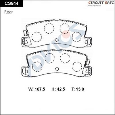Advics CS844 - Brake Pad Set, disc brake autospares.lv