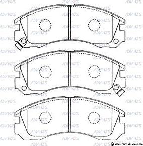 Advics D1N034 - Brake Pad Set, disc brake autospares.lv