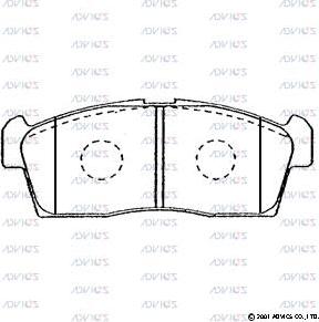 Advics H1N009 - Brake Pad Set, disc brake autospares.lv