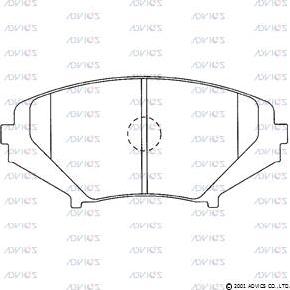 Advics E1N006 - Brake Pad Set, disc brake autospares.lv