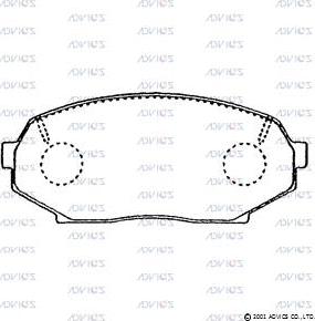 Advics E1N015 - Brake Pad Set, disc brake autospares.lv