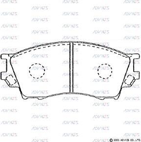 Advics E1N038 - Brake Pad Set, disc brake autospares.lv