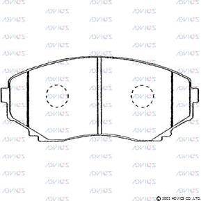 Advics E1N021 - Brake Pad Set, disc brake autospares.lv