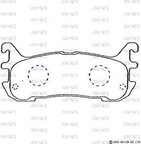 Advics E2N029 - Brake Pad Set, disc brake autospares.lv