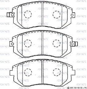 Advics SN692P - Brake Pad Set, disc brake autospares.lv