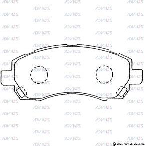 Advics F1N014 - Brake Pad Set, disc brake autospares.lv