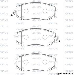 Advics SN227P - Brake Pad Set, disc brake autospares.lv