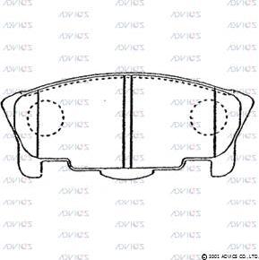 Advics G1N015 - Brake Pad Set, disc brake autospares.lv