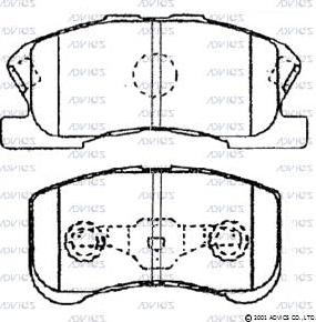 Advics SN871 - Brake Pad Set, disc brake autospares.lv