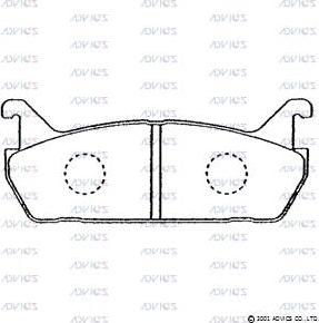 Advics G2N010 - Brake Pad Set, disc brake autospares.lv