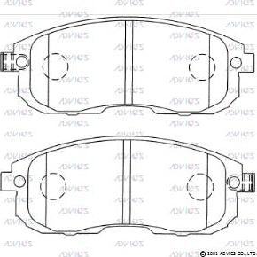 Advics SN954P - Brake Pad Set, disc brake autospares.lv