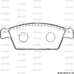 Advics H1N005 - Brake Pad Set, disc brake autospares.lv