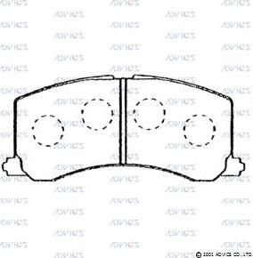 Advics H1N016 - Brake Pad Set, disc brake autospares.lv