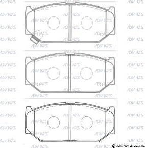 Advics H1N025 - Brake Pad Set, disc brake autospares.lv