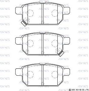 Advics H2N046 - Brake Pad Set, disc brake autospares.lv