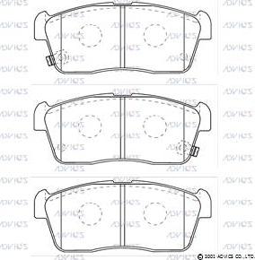 Advics SN949P - Brake Pad Set, disc brake autospares.lv